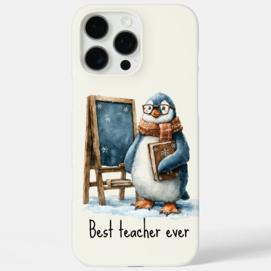 Best Teacher Ever Winter Penguin Design Case-Mate iPhone Hülle (Rückseite)
