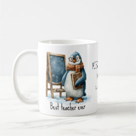 Best Teacher Ever Winter Penguin Design Kaffeetasse