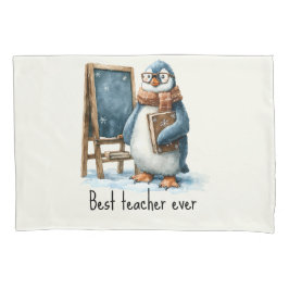 Best Teacher Ever Winter Penguin Design Kissenbezug
