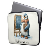 Best Teacher Ever Winter Penguin Design Laptopschutzhülle (Vorderseite Links)