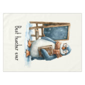 Best Teacher Ever Winter Penguin Design Tischdecke (Vorderseite (Horizontal))