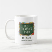 Best Teacher Ever with Chalkboard Frame Kaffeetasse (Links)