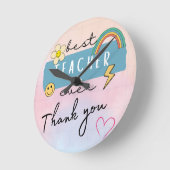 Best Teacher gift Runde Wanduhr (Winkel)