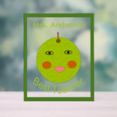 Best Teacher Happy Apple Custom Acrylschild (Neutral)