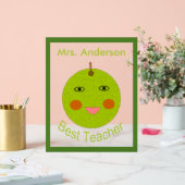 Best Teacher Happy Apple Custom Acrylschild (Hochzeit)
