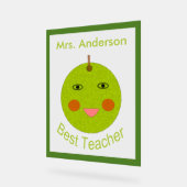 Best Teacher Happy Apple Custom Acrylschild (Winkel)