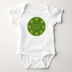 Best Teacher Happy Apple Custom Baby Strampler