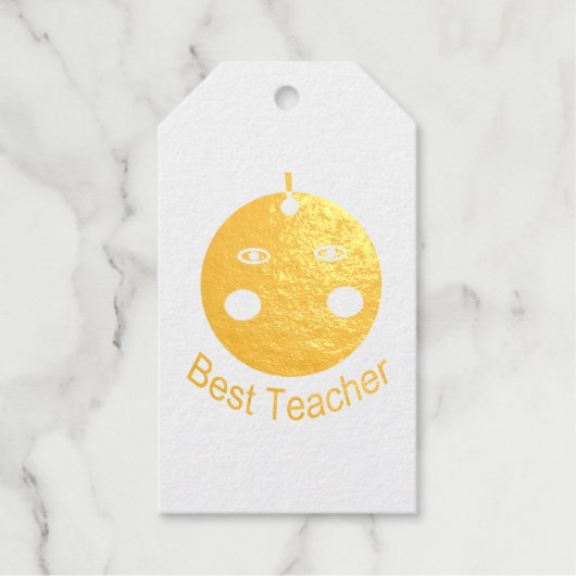 Best Teacher Happy Apple Custom Geschenkanhänger (Vorderseite)