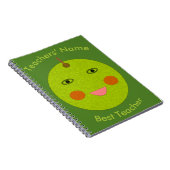 Best Teacher Happy Apple Custom Notebook Notizblock (Rechte Seite)