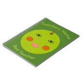 Best Teacher Happy Apple Custom Notebook Notizblock (Linke Seite)