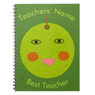 Best Teacher Happy Apple Custom Notebook Notizblock