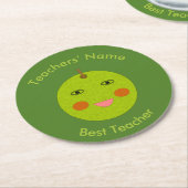Best Teacher Happy Apple Custom Paper Untersetzer (Angewinkelt)