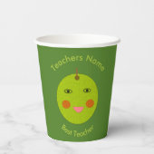 Best Teacher Happy Apple Custom Pappbecher (Rückseite)