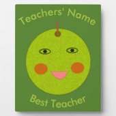 Best Teacher Happy Apple Custom Platte Fotoplatte (Vorderseite)