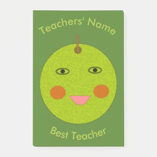 Best Teacher Happy Apple Custom Post - Notiz (Vorderseite)