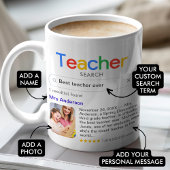 Best Teacher/in Search Results Foto & Message Kaffeetasse