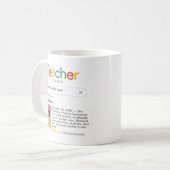 Best Teacher/in Search Results Foto & Message Kaffeetasse (Vorderseite Links)