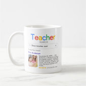 Best Teacher/in Search Results Foto & Message Kaffeetasse (Links)