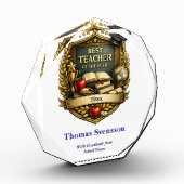 Best Teacher of the Year Award Personalized Fotoblock (Links)