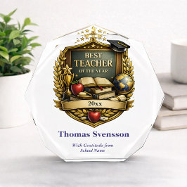 Best Teacher of the Year Award Personalized Fotoblock