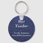 Best Teacher Schlüsselanhänger (Key Chain), Blue R (Vorderseite)