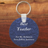 Best Teacher Schlüsselanhänger (Key Chain), Blue R (Vorderseite)