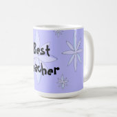 Best Teacher Snowflake Design Kaffeetasse (VorderseiteRechts)