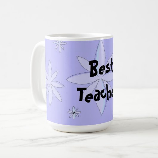 Best Teacher Snowflake Design Kaffeetasse (Vorderseite Links)