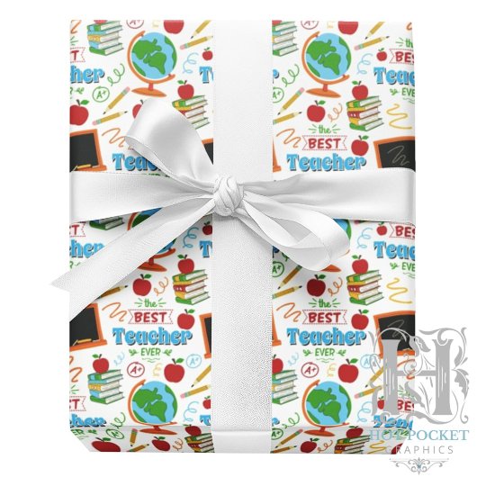 Best Teacher Wrapping Paper Geschenkpapier
