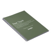 Best Team Corporate Staff Wertschätzung Mitarbeite Notizblock (Rechte Seite)