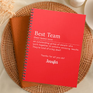 Best Team Corporate Staff Wertschätzung Mitarbeite Notizblock