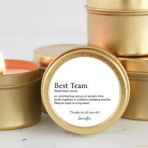 Best Team Corporate Staff Wertschätzung Mitarbeite Runder Aufkleber