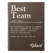 Best Team Definition Custom Coworker-Bewertung Notizblock (Vorderseite)