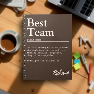 Best Team Definition Custom Coworker-Bewertung Notizblock