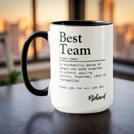 Best Team Definition Custom Employee Appreciation Tasse