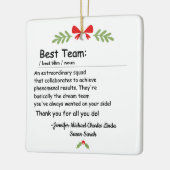 Best Team Definition Custom Photo Christmas Keramikornament (Links)