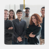 Best Team Definition Custom Photo Christmas Keramikornament (Rückseite)