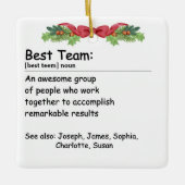 Best Team Definition Custom Photo Keramikornament (Vorderseite)