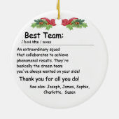 Best Team Definition Mitarbeiterbewertung Custom Keramik Ornament (Hinten)