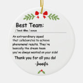 Best Team Definition Mitarbeiterbewertung Custom Keramik Ornament (Vorne)