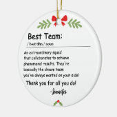 Best Team Definition Mitarbeiterbewertung Custom Keramik Ornament (Links)