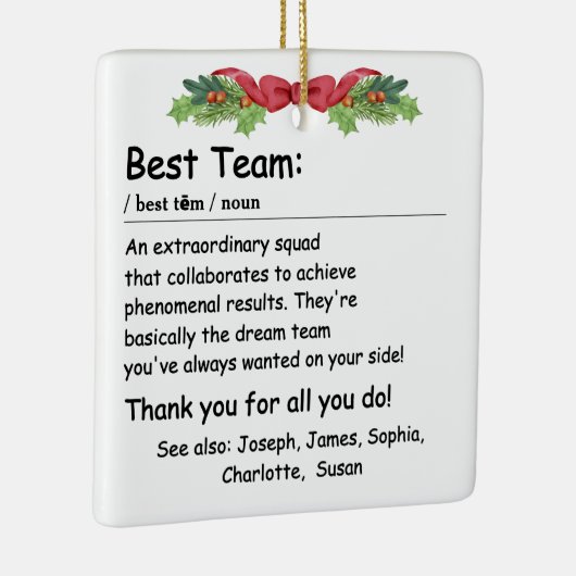 Best Team Definition Mitarbeiterbewertung Custom Keramikornament (Rechts)
