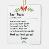 Best Team Definition Mitarbeiterbewertung Custom Keramikornament (Links)