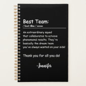 Best Team Definition Mitarbeiterbewertung Custom Planer (Vorderseite)