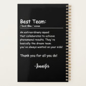 Best Team Definition Mitarbeiterbewertung Custom Planer (Rückseite)