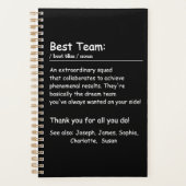 Best Team Definition Mitarbeiterbewertung Custom Planer (Vorderseite)