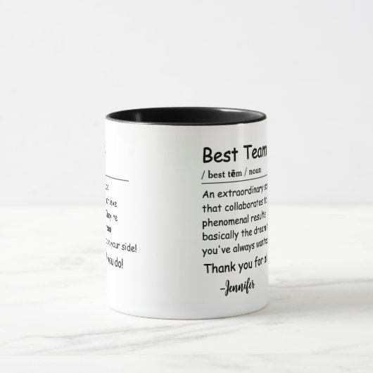 Best Team Definition Mitarbeiterbewertung Custom Tasse (Zentrum)