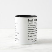 Best Team Definition Mitarbeiterbewertung Custom Tasse (Zentrum)