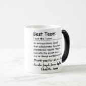 Best Team Definition Mitarbeiterbewertung Custom Verwandlungstasse (VorderseiteRechts)