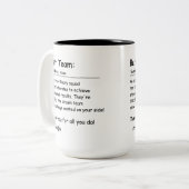 Best Team Definition Mitarbeiterbewertung Custom Zweifarbige Tasse (Vorderseite Links)